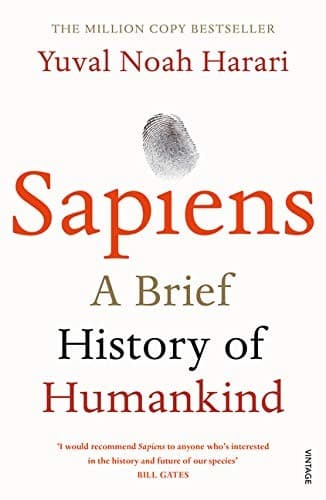 Cover of Sapiens by Yuval Noah Harari