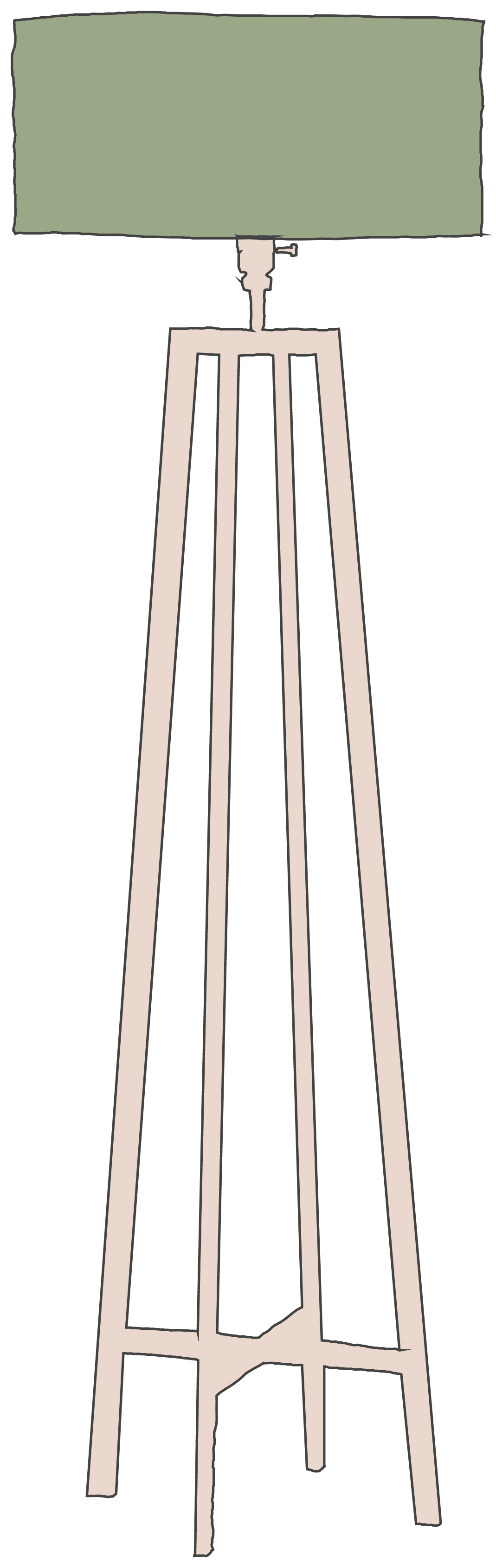 Lamp furniture illustration